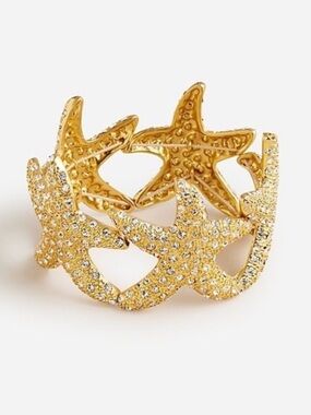 J.Crew Starfish Bracelet with Pave’ Crystals